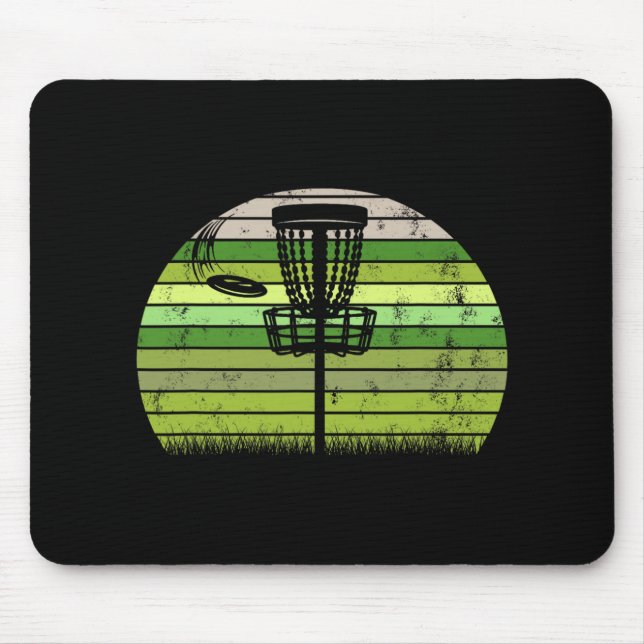 Ultimate Frisbee Frolf Disc Golf Player Flying Dis Mouse Mat (Front)