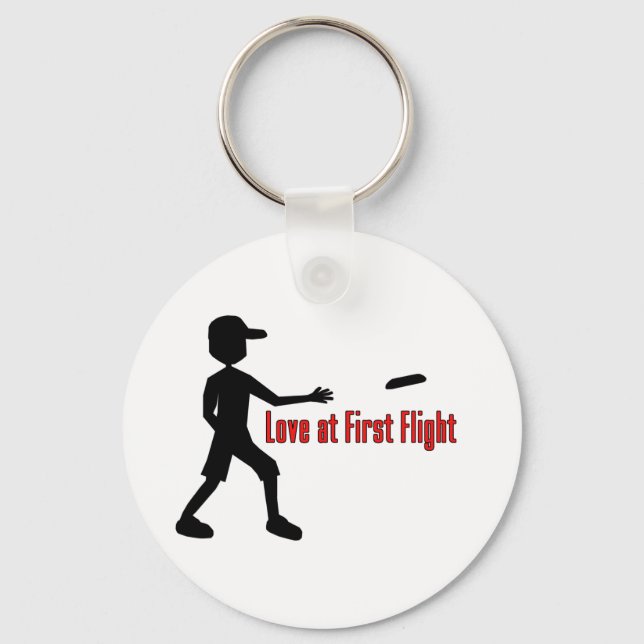 Ultimate Frisbee Love at First Flight Key Ring (Front)