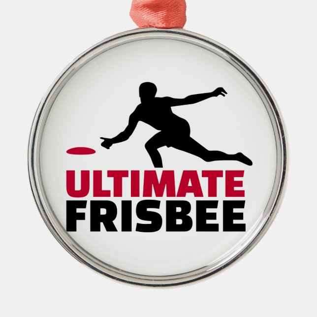 Ultimate Frisbee Metal Tree Decoration (Front)