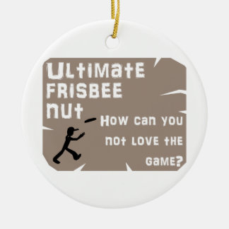Ultimate Frisbee Nut Ceramic Tree Decoration