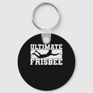 Ultimate Frisbee play sports on the beach Key Ring