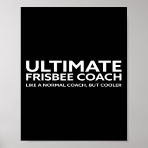 Ultimate Frisbee Player Coach Disc Golf Men Women Poster
