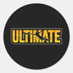 Ultimate Frisbee Player Disc Golf Men Women X Classic Round Sticker