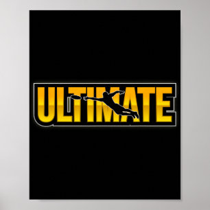 Ultimate Frisbee Player Disc Golf Men Women X Poster