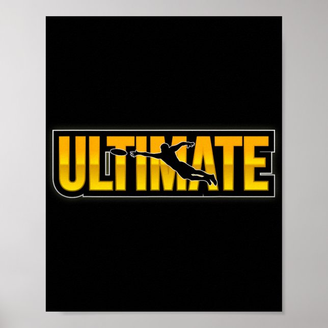 Ultimate Frisbee Player Disc Golf Men Women X  Poster (Front)