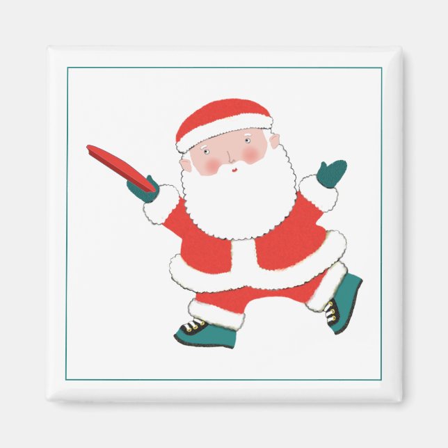 Ultimate Frisbee Player Stocking Stuffer Magnet (Front)