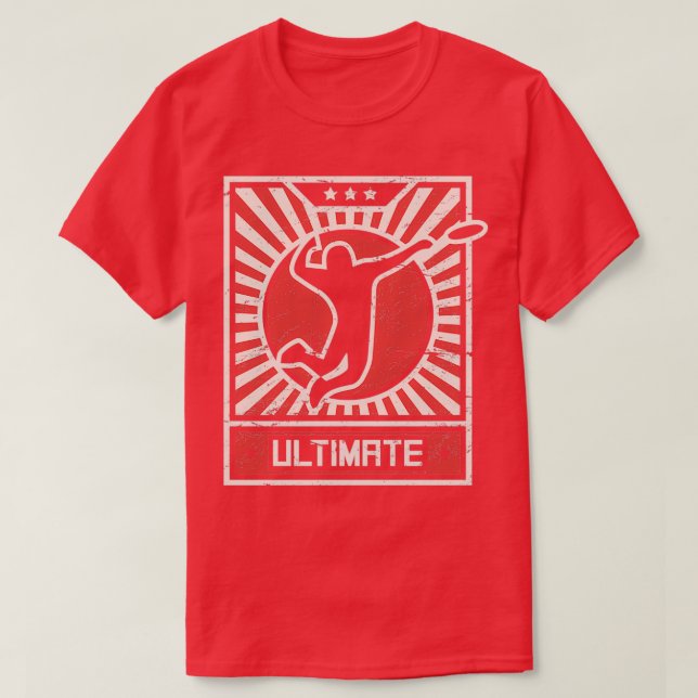 ULTIMATE Frisbee Propaganda Poster T-Shirt (Design Front)