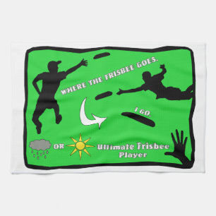 Ultimate Frisbee Rain or Shine Tea Towel
