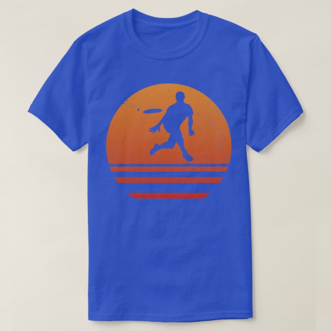 Ultimate Frisbee Retro Sun Sunset T-Shirt (Design Front)