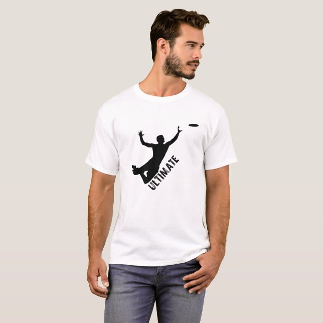 Ultimate Frisbee Silhouette T-Shirt (Front Full)