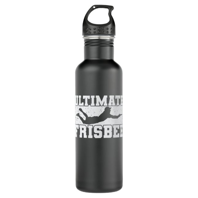 Ultimate Frisbee spielen Sport am Strand 710 Ml Water Bottle (Front)