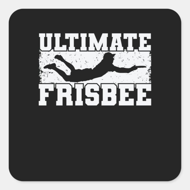 Ultimate Frisbee spielen Sport am Strand Square Sticker (Front)