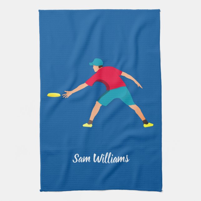Ultimate Frisbee Tea Towel (Vertical)