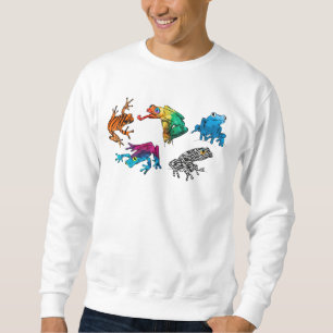Ultimate Frog Guide - Six Raibow Frogs Sweatshirt