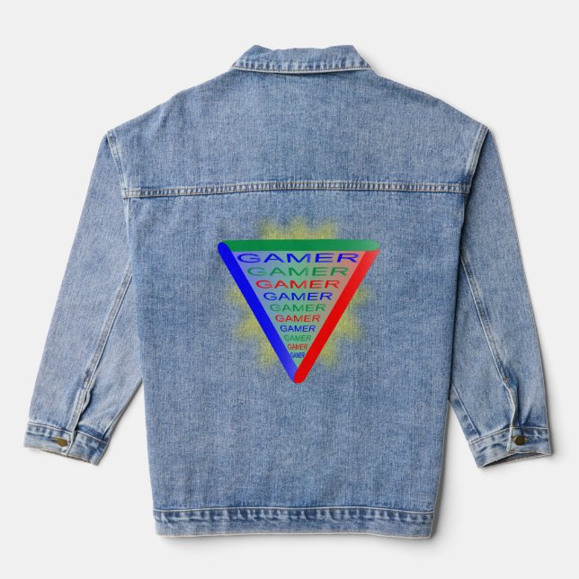 Ultimate Gamer 3 Gaming System Colours RGB Denim Jacket (Back)