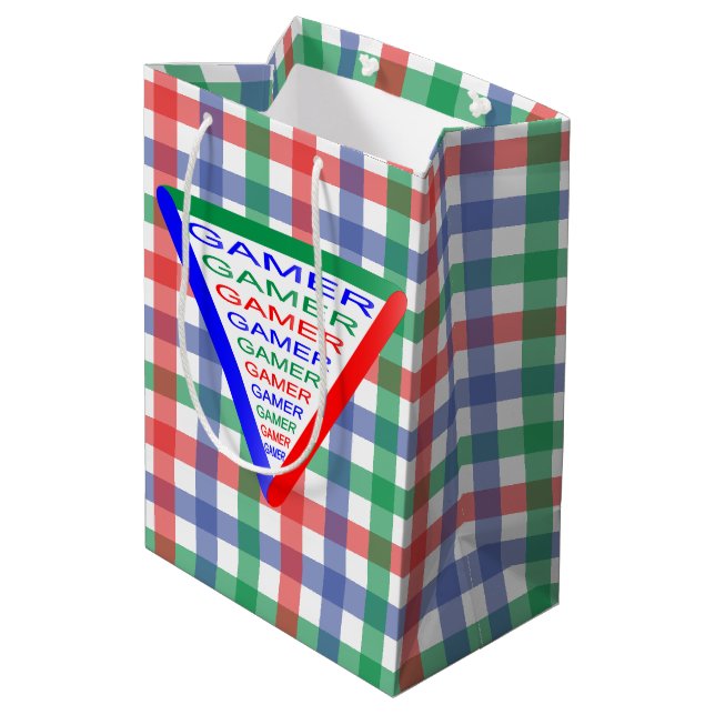 Ultimate Gamer 3 Gaming System Colours RGB Medium Gift Bag (Back Angled)