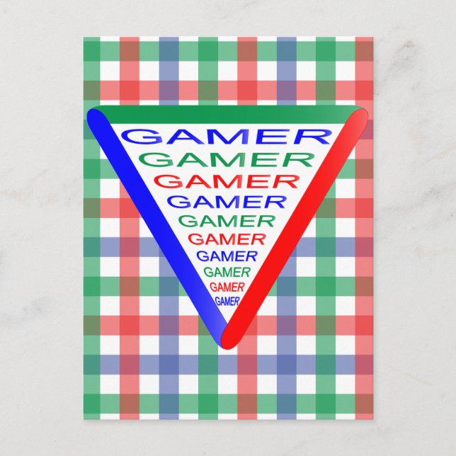 Ultimate Gamer 3 Gaming System Colours RGB Postcard (Front)