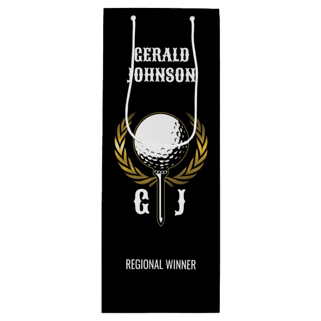 Ultimate Golf Monogram Design Small Gift Bag (Front)