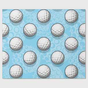 Ultimate Golf Party Blue Wrapping Paper