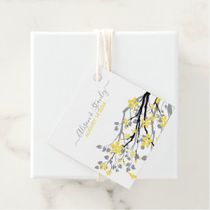 Ultimate gray branch, illuminating yellow flowers favour tags