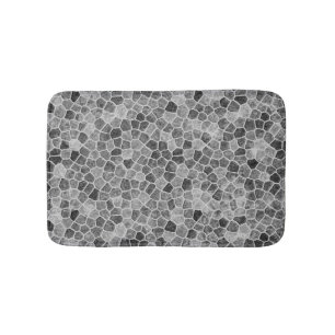 Ultimate Grey Cobbled Patchwork Terrazo Pattern Bath Mat