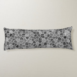 Ultimate Grey Cobbled Patchwork Terrazo Pattern Body Cushion