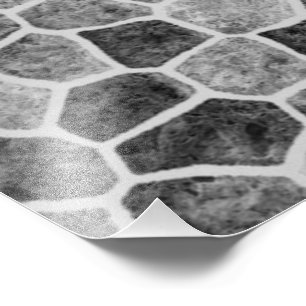 Ultimate Grey Cobbled Patchwork Terrazo Pattern Photo Print