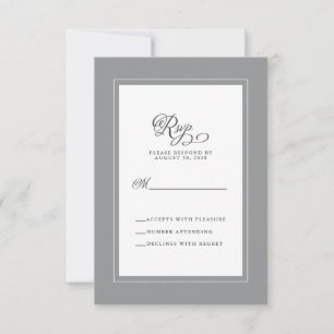 Ultimate Grey Wedding Elegant Response Enclosure