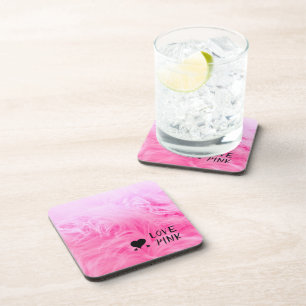 Ultimate Hot Pink Fuzzy Faux Fur Coaster