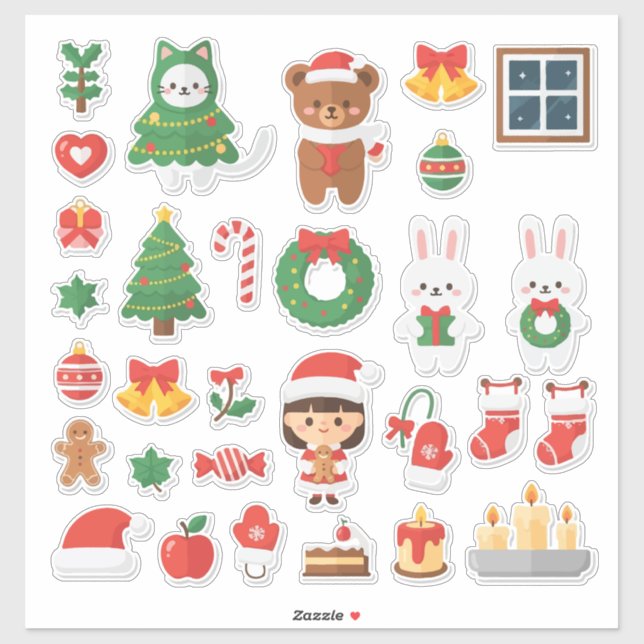 Ultimate Kawaii Christmas Fun! Mega Sticker (Sheet)