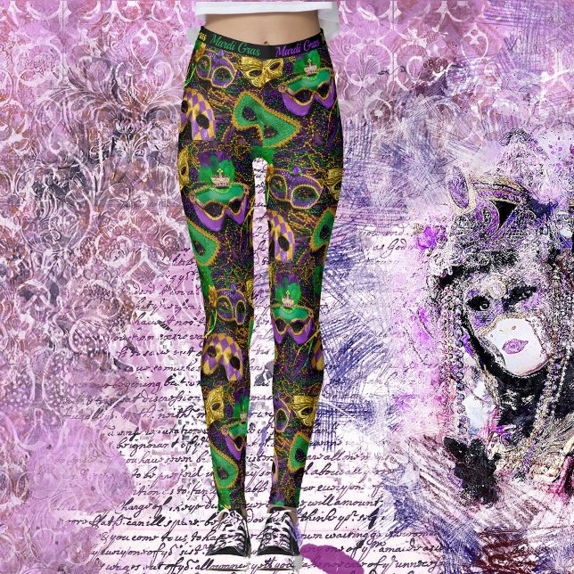 Ultimate Mardi Gras Leggings Ready To Party (Creator Uploaded)