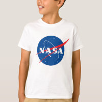 Ultimate NASA Logo Rocket White Cotton Kids’