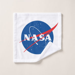 Ultimate NASA Logo Rocket White Wash Cloth