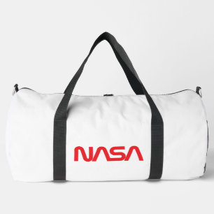 Ultimate NASA Logotype Rocket White Duffle Bag