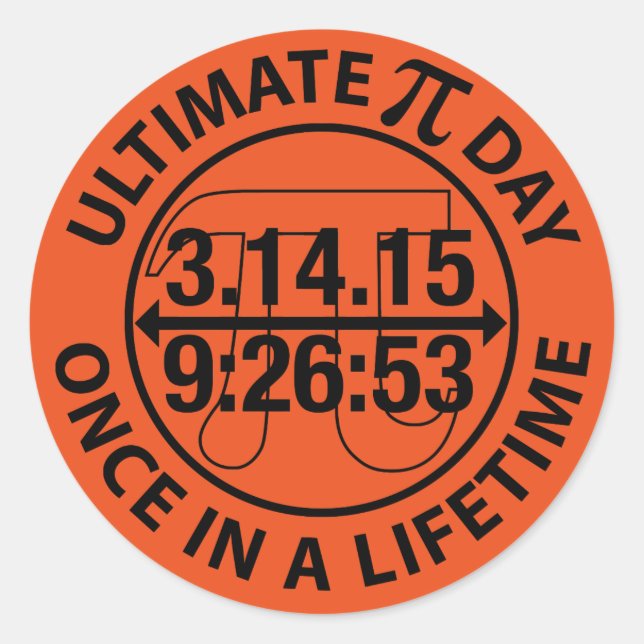 Ultimate Pi Day 2015 Classic Round Sticker (Front)