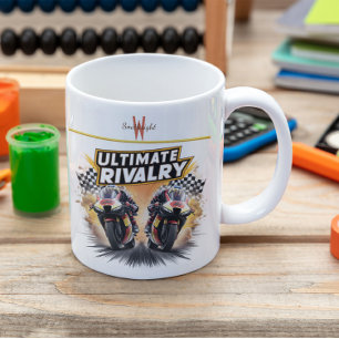 Ultimate Rivalry: MotoGP Clash Large Coffee Mug