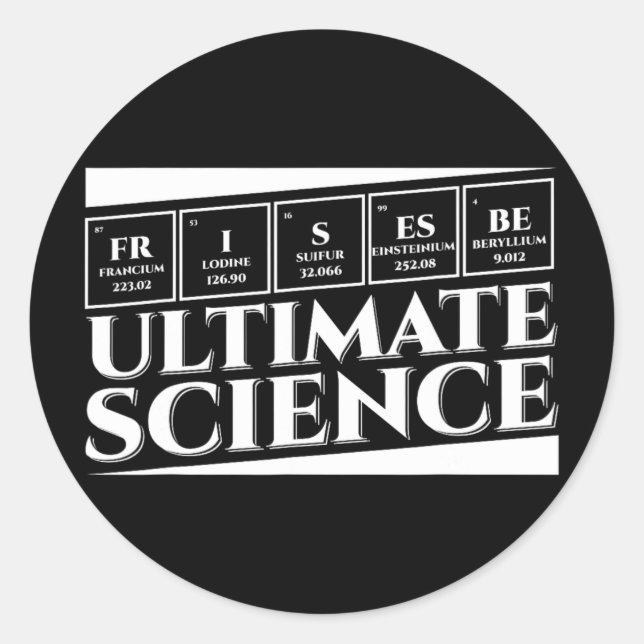 Ultimate Science Frisbee Disc Golf Hobby Lover _2  Classic Round Sticker (Front)
