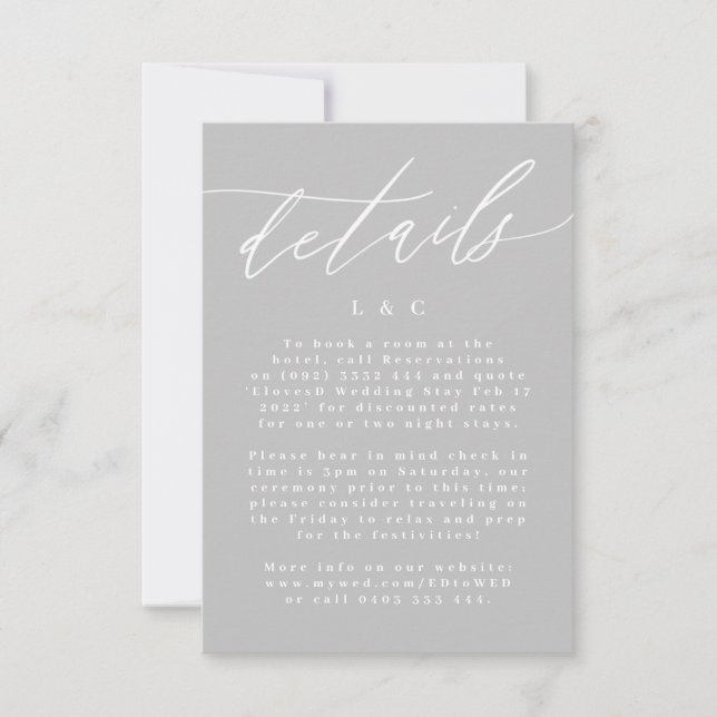 Ultimate Simple Light Grey Japandi Modern Neutral RSVP Card (Front)