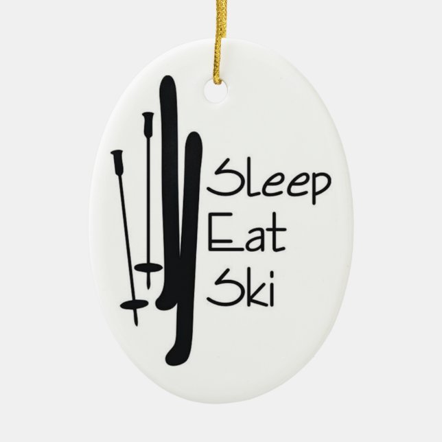 ***ULTIMATE SKI LOVER'S*** CERAMIC TREE DECORATION (Front)