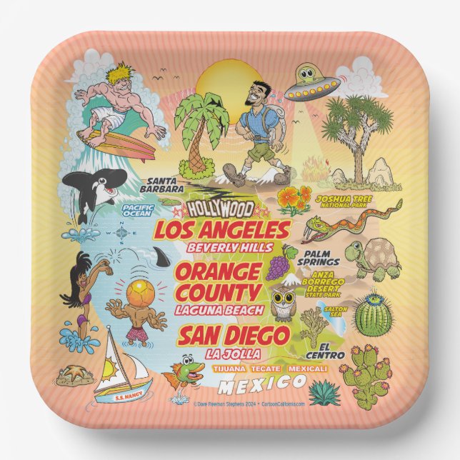 Ultimate SoCal Paper Plates (Front)
