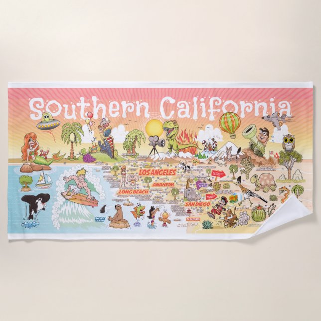 Ultimate SoCal Sunset Beach Towel (Front)