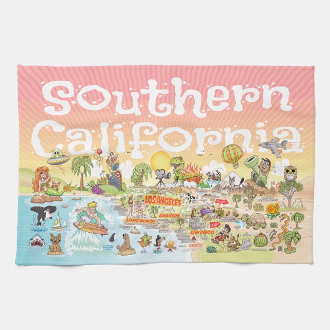 Ultimate Sunny California Tea Towel (Horizontal)