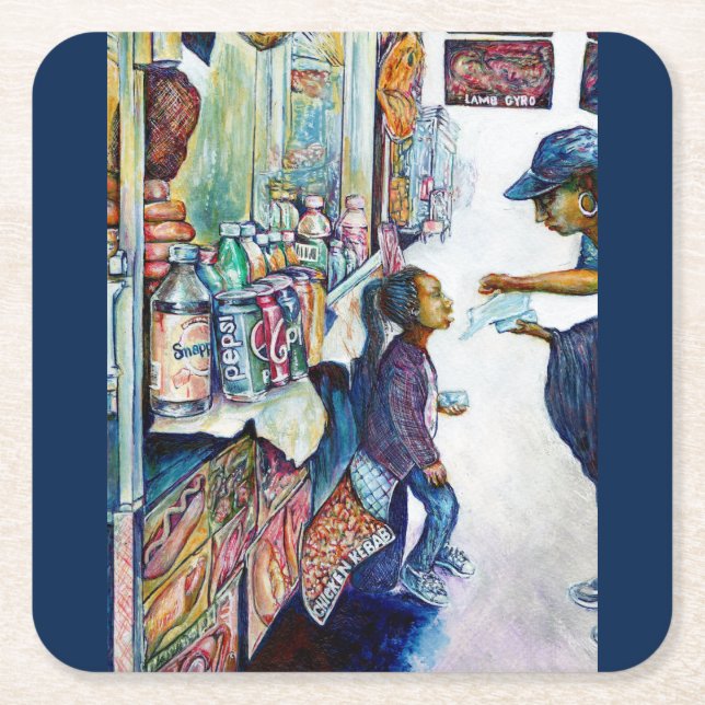 Ultimately Produces Hope Square Paper Coaster (Front)