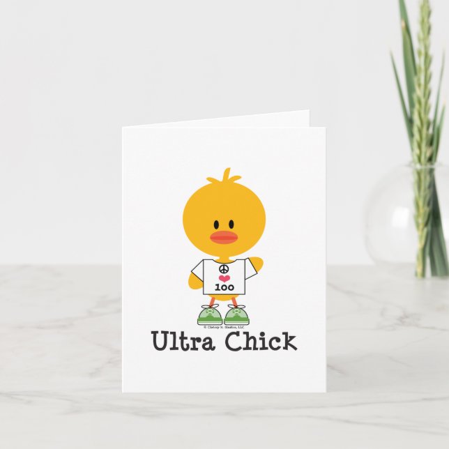 Ultra Chick 100 Card (Front)