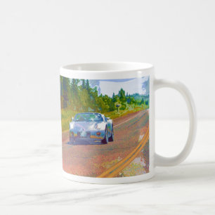 Ultra Cool Super Fast Silver Sports Car Coffee Mug