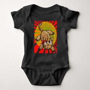 Ultra Cute Anime Leopard Kitty Rainbow Head Band Baby Bodysuit