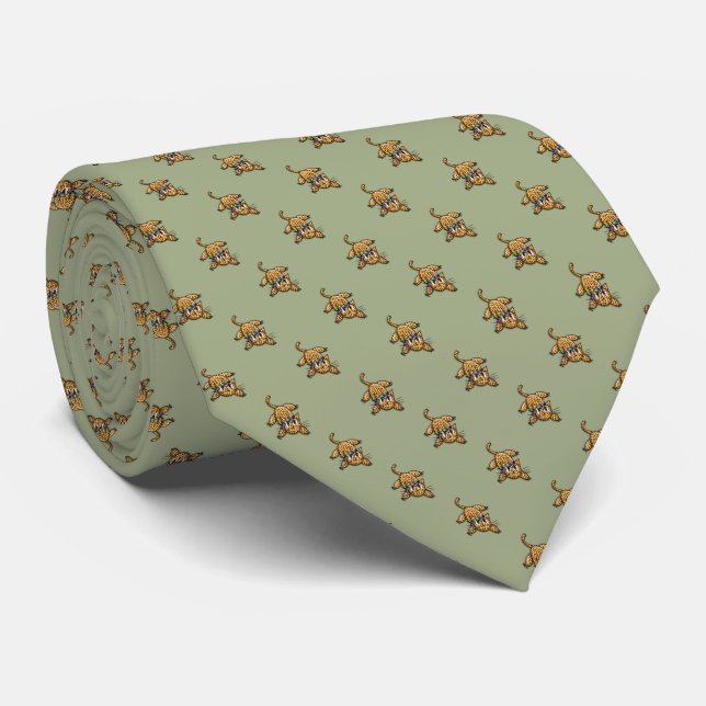 Ultra Cute Anime Leopard Kitty Tie (Rolled)