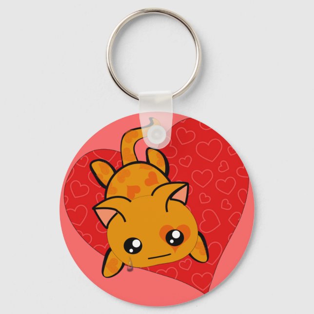 Ultra Cute Kawaii Anime Kitty Key Ring (Front)