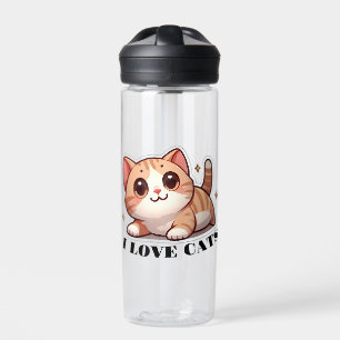 Ultra Cute Kitten I Love Cats Water Bottle