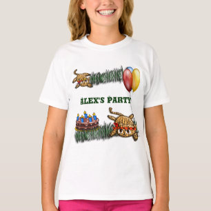 Ultra Cute Leopard Safari Birthday Invitations T-Shirt